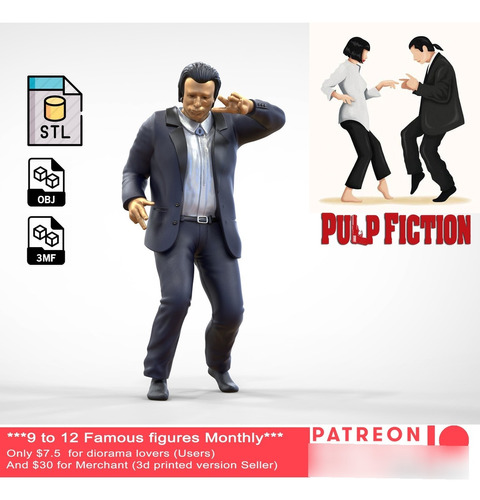 N2 Pulp Fiction John Travolta Vince(figuras De Plastico)