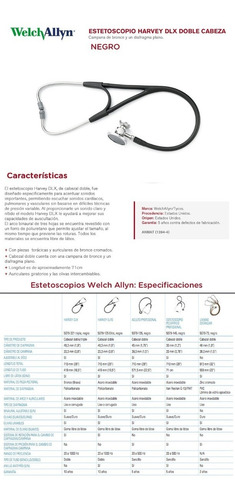 Imagen 9 de 10 de Estetoscopio Harvey Welch Allyn Dlx Envio Gratis