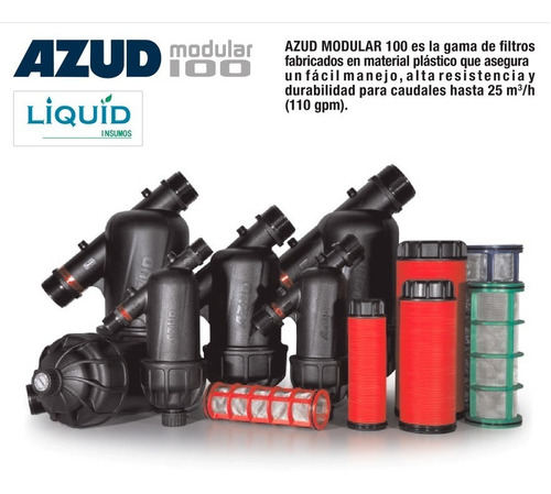 Filtro Riego Y Goteo 3/4 Malla 130 Mic Azud Modular 100