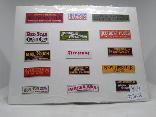 Imagen 3 de 9 de Nico Carteles Con Nombres Empresas Americanas H0 (tma 16)