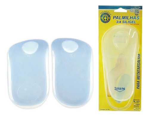 Palmilha 3/4 Siligel Com Piloto Para Metatarsalgia - Par