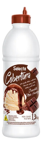 Cobertura Taça Selecta Duas Rodas  chocolate meio amargo com chocolate 1300 g 5 u pacote x 5