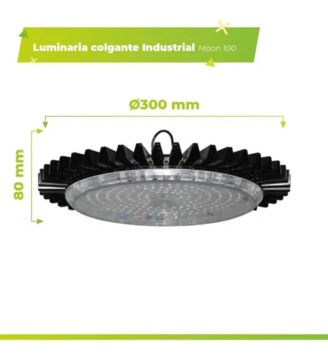 Luminaria Colgante Industrial Ufo 100w 4000k Moon Bael