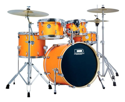 Bateria Acústica D One Rocket Dr22 Oss Orange Sparkle Satin