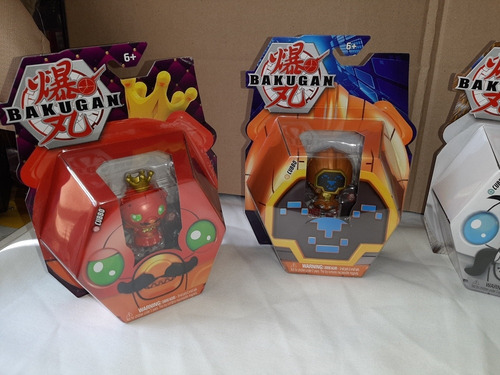 4 Figuras Bakugan Cubbo,rojo,oro,blanco Y Azul,buen Estado. (Usado)