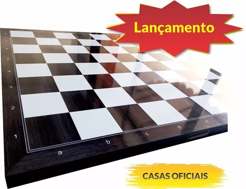 Tabuleiro De Xadrez Laminado - Casas Oficiais De 5,5 Cm