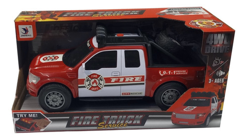 Camioneta Bombero Friccion Luz Y Sonido Ploppy 140131