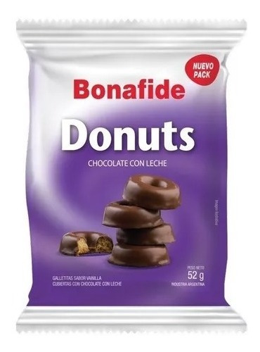 Galletitas Donuts Bonafide Cubiertas Con Chocolate Con Leche