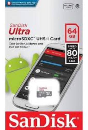 Kit 2 Cartões Microsdxc 64gb Sandisk Ultra A1 Frete Grátis