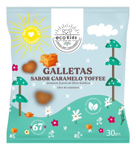 Galleta Mini Ecokids Toffee 30g.