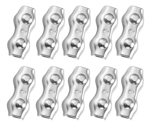 Abrazadera De Cable Doble De Acero Chuck Lock 304 S, 10 Unid