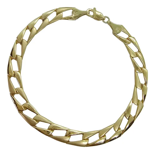 comprar Pulsera Pulso Esclava Cubana Troquelada Oro 10k 22cm 7mm