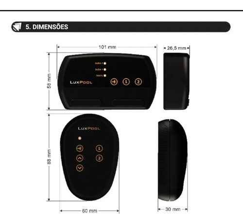 Automação Piscina Luxpool Módulo Rgb Com 2 Saídas Auxiliares