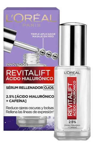 Sérum Rellenador Ojos L'oréal Revitalift Hialurónico 20 Ml
