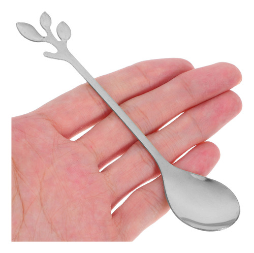 Cucharas Para Café Espresso, Mango Largo, De Acero Inoxidabl