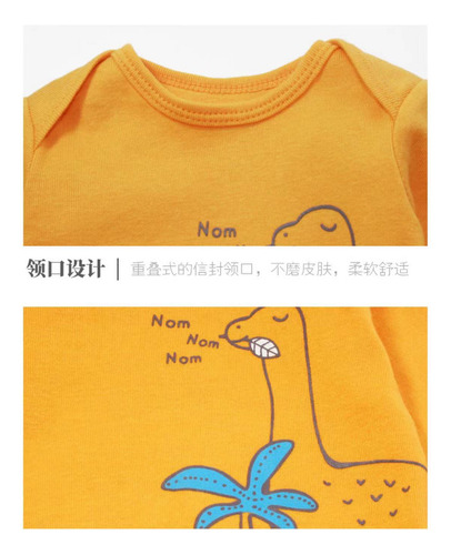 Conjunto De Monos De Manga Larga Para Recién Nacido, De Algo