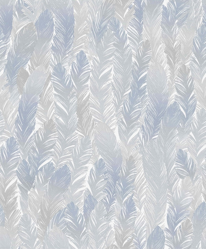 Imagen 1 de 1 de Papel Tapiz 36072 Textura Plumas Azul Cielo Moderno 3d