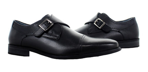 Imagen 1 de 6 de Flexi Zapato Puntal Piel Negro Para Hombre 80035