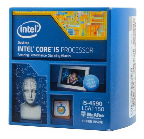 Imagen 2 de 2 de Procesador gamer Intel Core i5-4590 CM8064601560615 de 4 núcleos y 3.7GHz de frecuencia con gráfica integrada