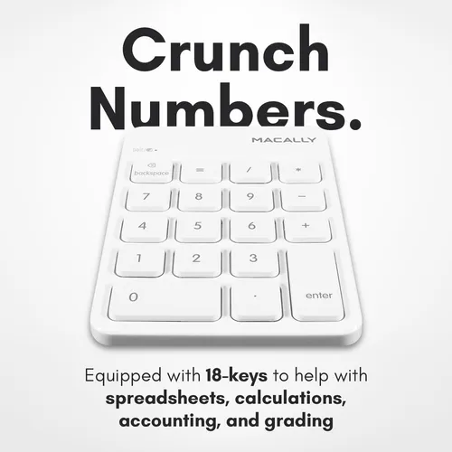 Teclado Numérico Bluetooth Macally 18 Teclas Inalámbrico