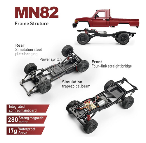 Mn82 Rc Car 1/12 Rc Crawler Rc Rock Crawler Rc Truck 4x4 280