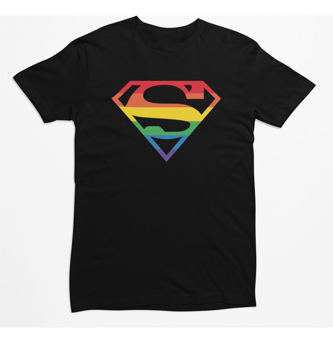 Playera Superman Pride Lgbtt Orgullo Arcoíris Superhéroe