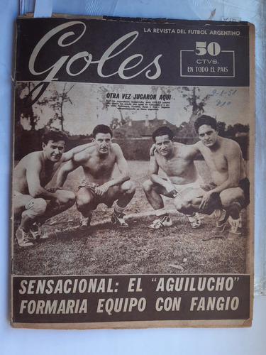 Gatica - Campeonato Evita - Gálvez / Revista Goles 134 1951