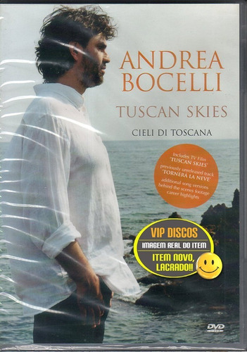 Dvd Andrea Bocelli Tuscan Skies - Original Lacrado Importado