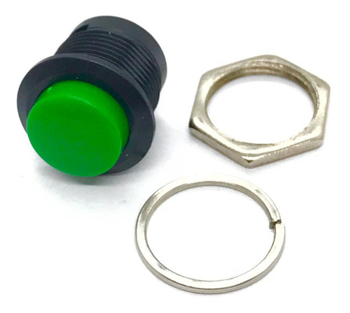1x Chave Push Button Tipo Start-bujão R13-507 Verde