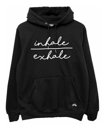 Buzo Buso Saco Hoodie Chompa Negro Premium Inhale Y Exhale