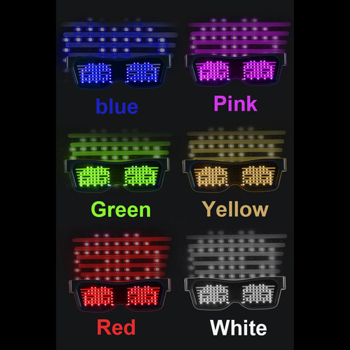 Bluetooth Led Ojo Gafas App Control Para Raves Diversión