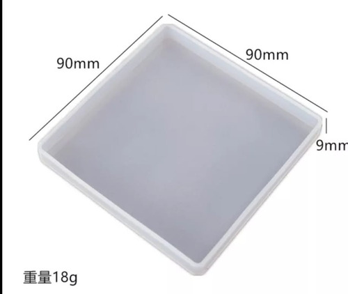 Kit Moldes Silicón 4 Pzas Portavasos Cuadrado Resina +regalo