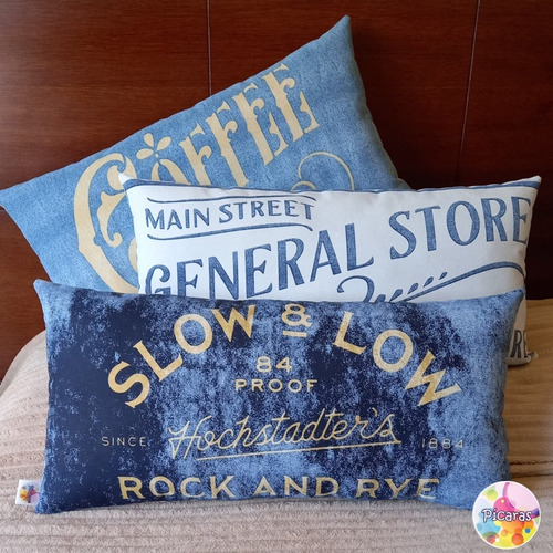 Almohadon Vintage Frase Cartel Palabra Frases Almohada
