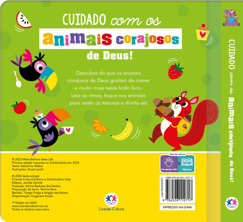 Cuidado Com Os Animais Corajosos De Deus!: Não Tem Subtítulo, De Katherine Walker. Tem Série, Não Tem Volume. Editorial Editora Ciranda Cultural, Capa Dura, Primeira Edição Em Português, 2024