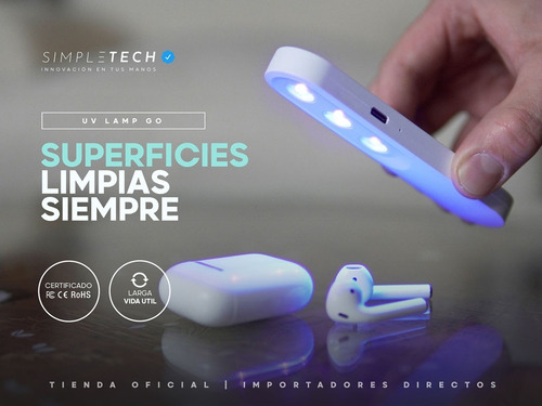 Imagen 3 de 7 de Esterilizador Portátil Lámpara Uv Germicida Superficies