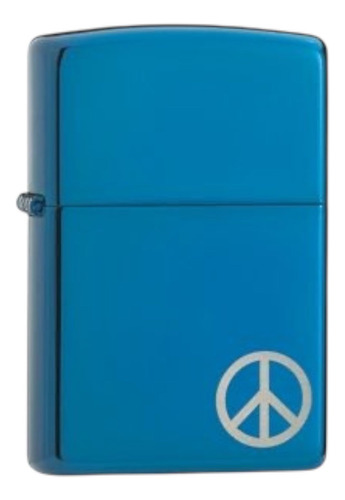 Encendedor Zippo Peace On The Side / Logo Paz Original Celeste Peace On The Side - Logo De Paz