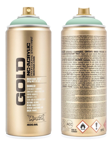 Montana Cans Gold Spray Paint 13.5 Fl Oz Luz Malaquita