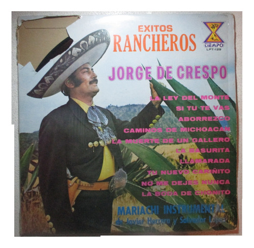 Jorge De Crespo Éxitos Rancheros Mariachi Lp Vinyl Ranchera