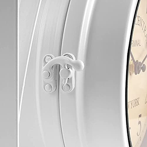Reloj De Estación Retro De Doble Cara Con Suspensión Redonda