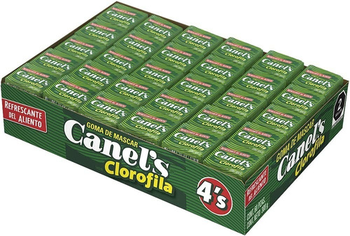 Pack 5 Cajas De Chicle Canel´s Celofan Clorofila Con 60 C/u