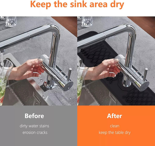 Tapete De Drenaje Para Grifo Fregadero Cocina Baño Silicon