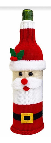 Par De Fundas Para Botella Navideñas De Santa Claus (Usado)