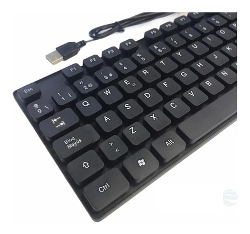 Teclado Con Cable Usb Inova Tec-002 Color del teclado Negro