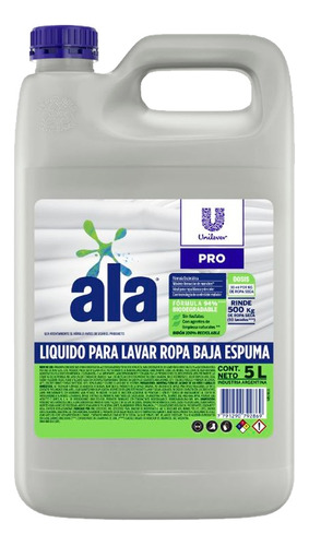 Jabón Líquido Para Ropa Ala Profesional Baja Espuma 5l Rens