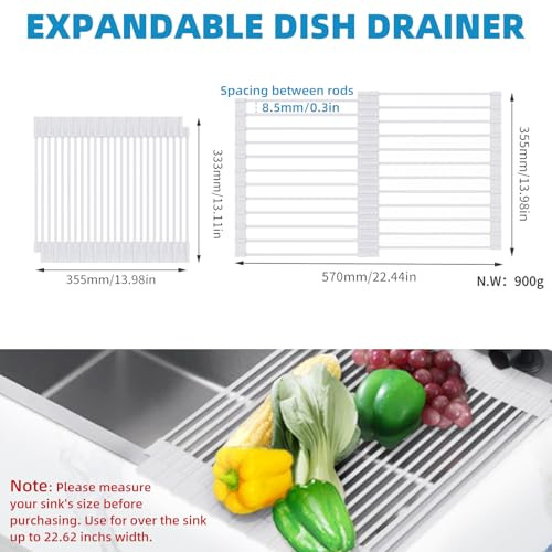 Escurridor De Platos De Silicona Que Se Enrolla Sobre El Fr