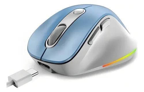 Mouse Genius Inalambrico Bt Recargable Ergo 9000s Pro Color Light Blue