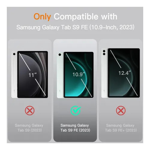 Funda Para Tablet Samsung S9 Fe 2023 De 10.9 Pulgadas Negro