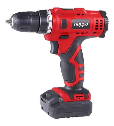Imagen 2 de 2 de Taladro inalámbrico Nappo NHK-044 12V + 1 batería de 1500mAh + accesorios con maletín de transporte 100V/220V 50Hz/60Hz