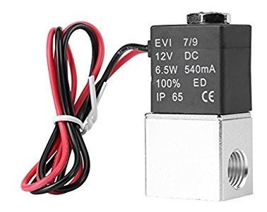 12v Válvula De 1/4 PuLG Dc 2 Vías Normalmente Cerrado Neumát