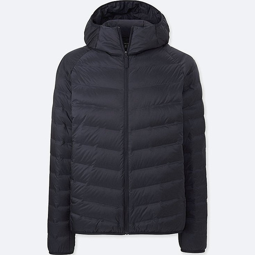 Campera Uniqlo Navy Ultra Light Down Hombre Con Capucha
